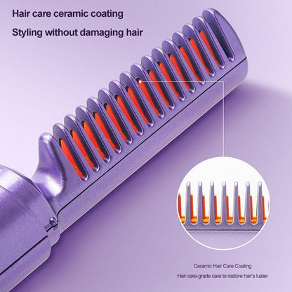 Portable Ceramic Hairdressing Comb Cordless Touch Comb For Less Frizz Short Hair Upgrade Curly And  3