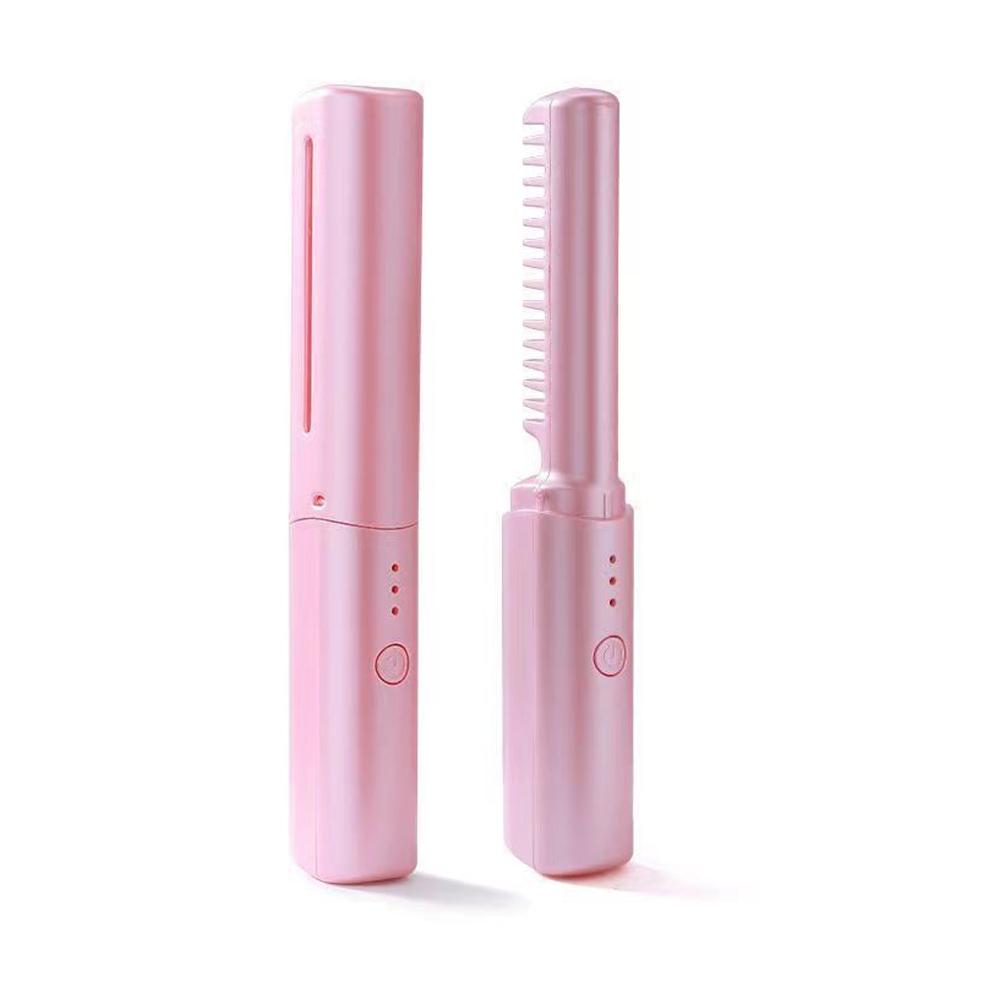 Portable Ceramic Hairdressing Comb Cordless Touch Comb For Less Frizz Short Hair Upgrade Curly And  7