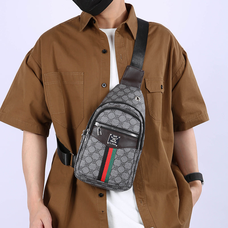 Multi-Pocket Crossbody, Casual Messenger Bag, Chest Bag with Port & Earphone, Shoulder Bag Lightweight