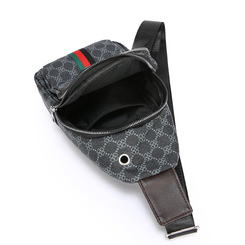 Multi-Pocket Crossbody, Casual Messenger Bag, Chest Bag with Port & Earphone, Shoulder Bag Lightweight