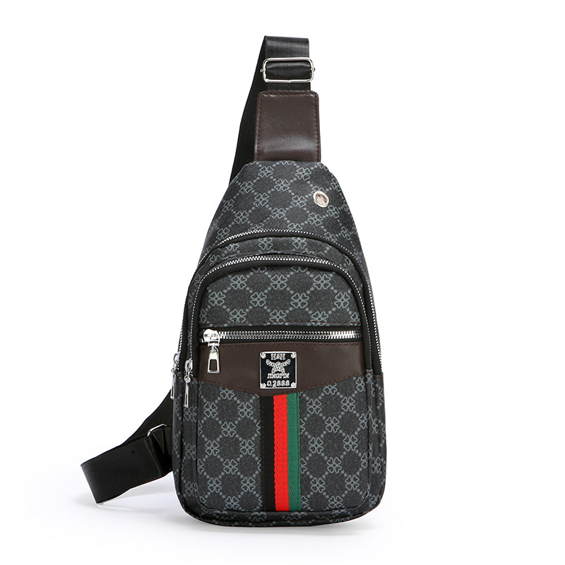 Multi-Pocket Crossbody, Casual Messenger Bag, Chest Bag with Port & Earphone, Shoulder Bag Lightweight
