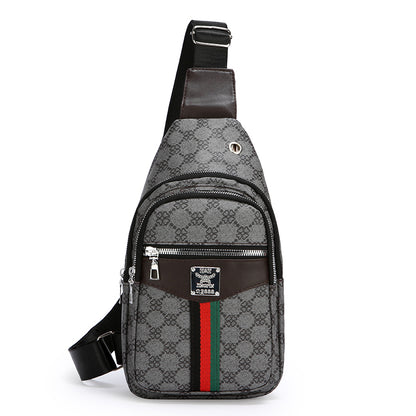 Multi-Pocket Crossbody, Casual Messenger Bag, Chest Bag with Port & Earphone, Shoulder Bag Lightweight