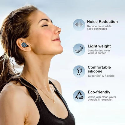 AquaQuiet Reusable Silicone Ear Plugs  Waterproof NoiseReduction Set For Adults  Kids 5