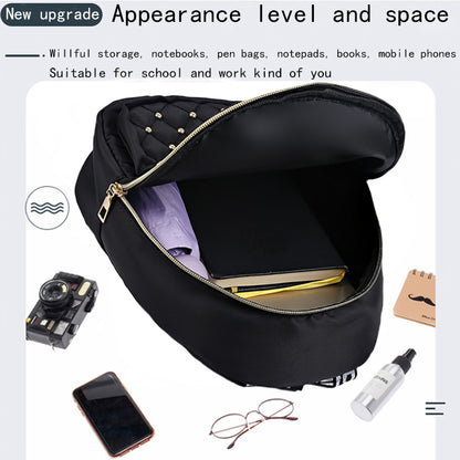 New style, double shoulder bag for women, fashionable travel bag, diamond-shaped embroidery rivet, casual and versatile