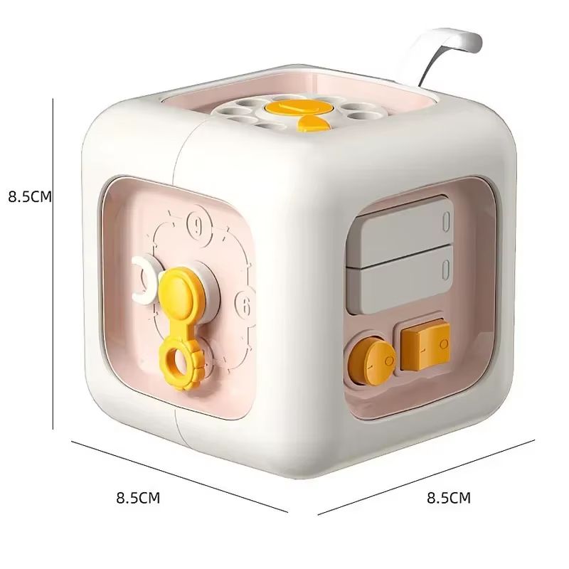 SkillCube 6in1 Montessori Sensory  FineMotor Busy Board Cube  Educational Toy For Boys  Girls 5