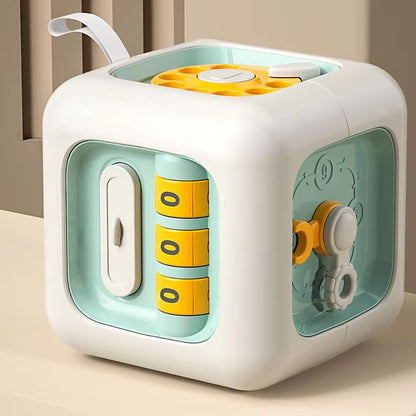 SkillCube 6in1 Montessori Sensory  FineMotor Busy Board Cube  Educational Toy For Boys  Girls 6