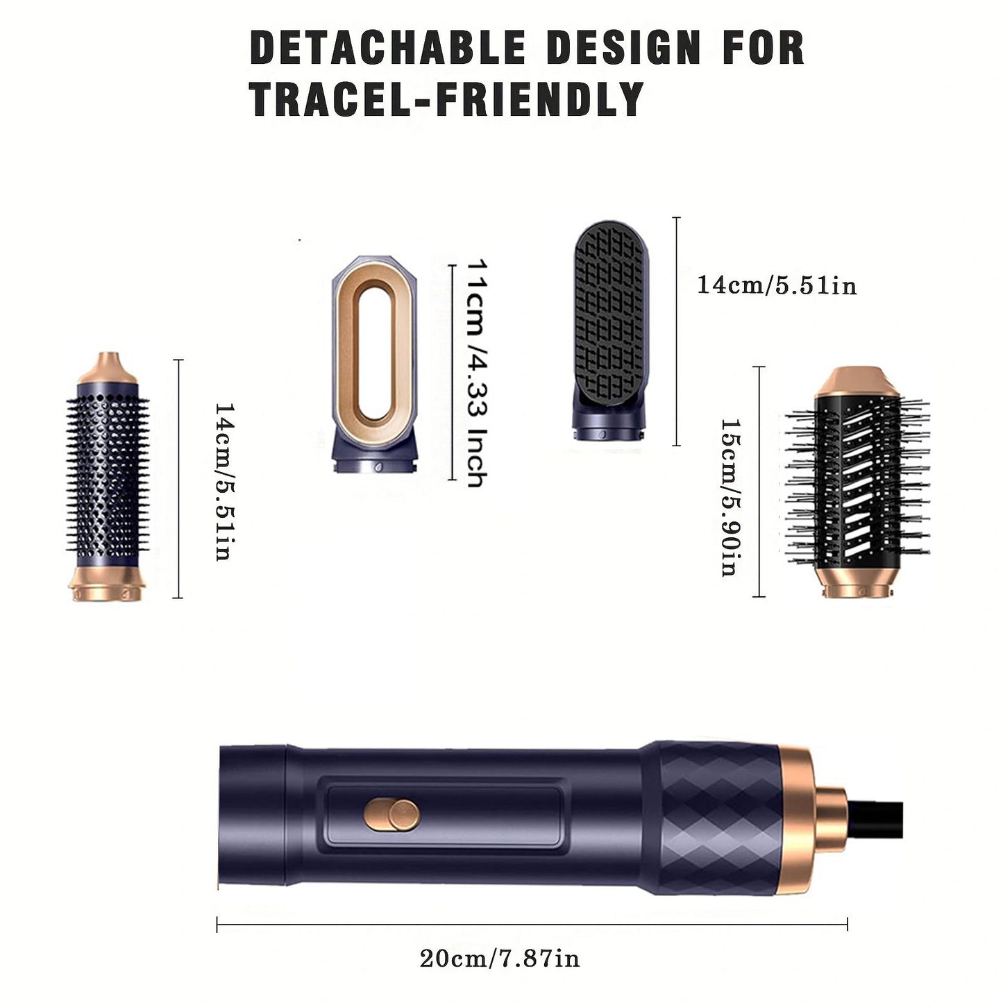 Blow Dryer Brush, Negative Ionic Hair Dryer Brush Set, Auto Air Curling Iron, Thermal Brush