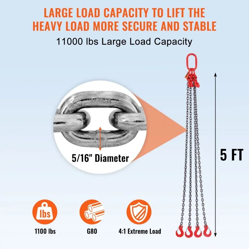 Engine Chain Hoist Lifts Lifting Sling Chains Lifting Chains With Hooks Engine Lift Chain With Adju 2