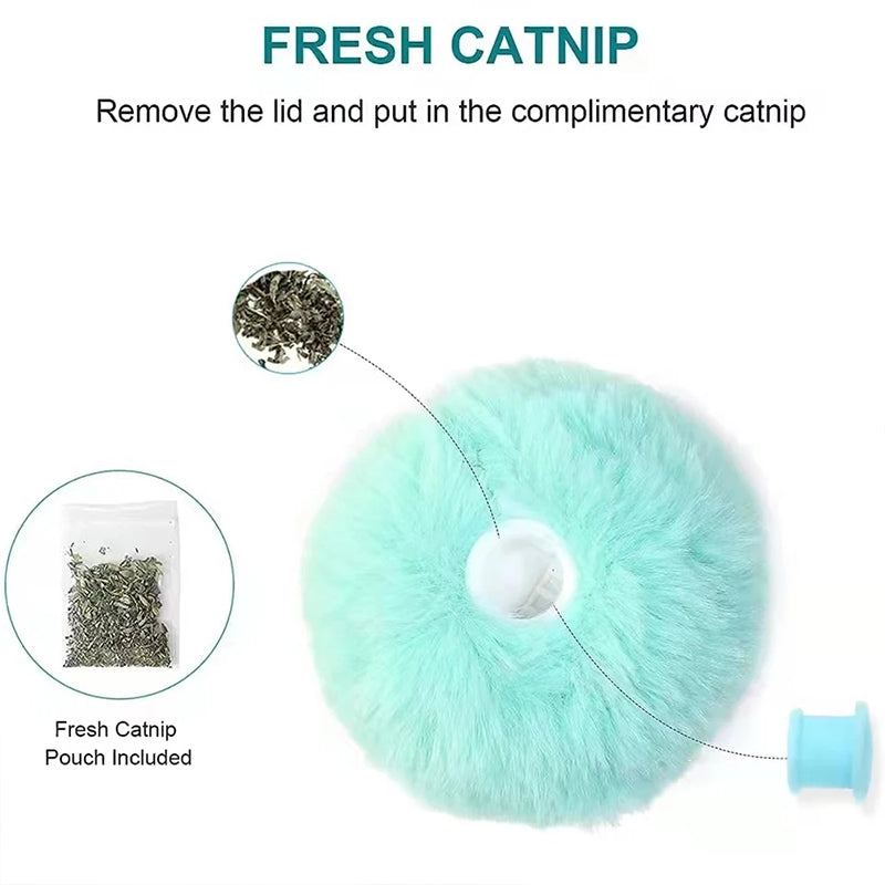 Electric Catnip Training Toy Kitten Touch Plush Interactive Ball Smart Cat Toys Sounding Pet Produc