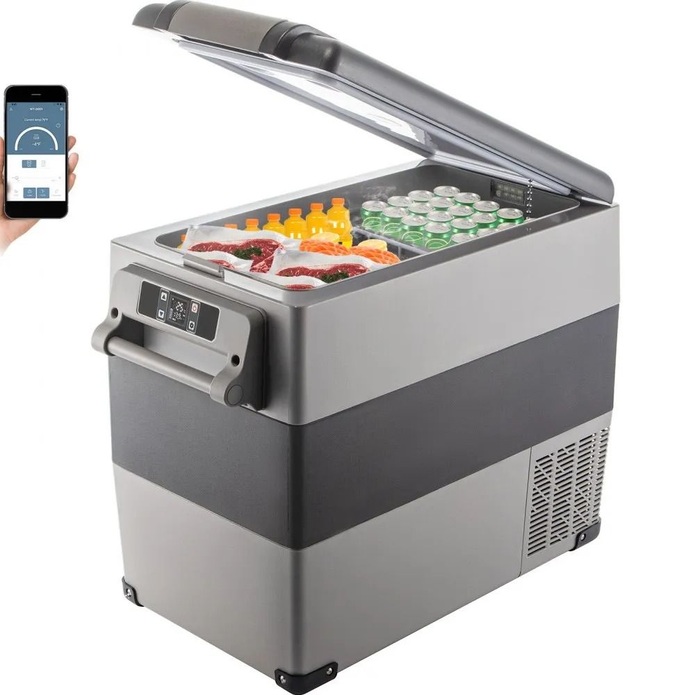 Dual Zone Portable Freezer, Car Refrigerator, Freezer Fridge Cooler with DC and AC, Cooler