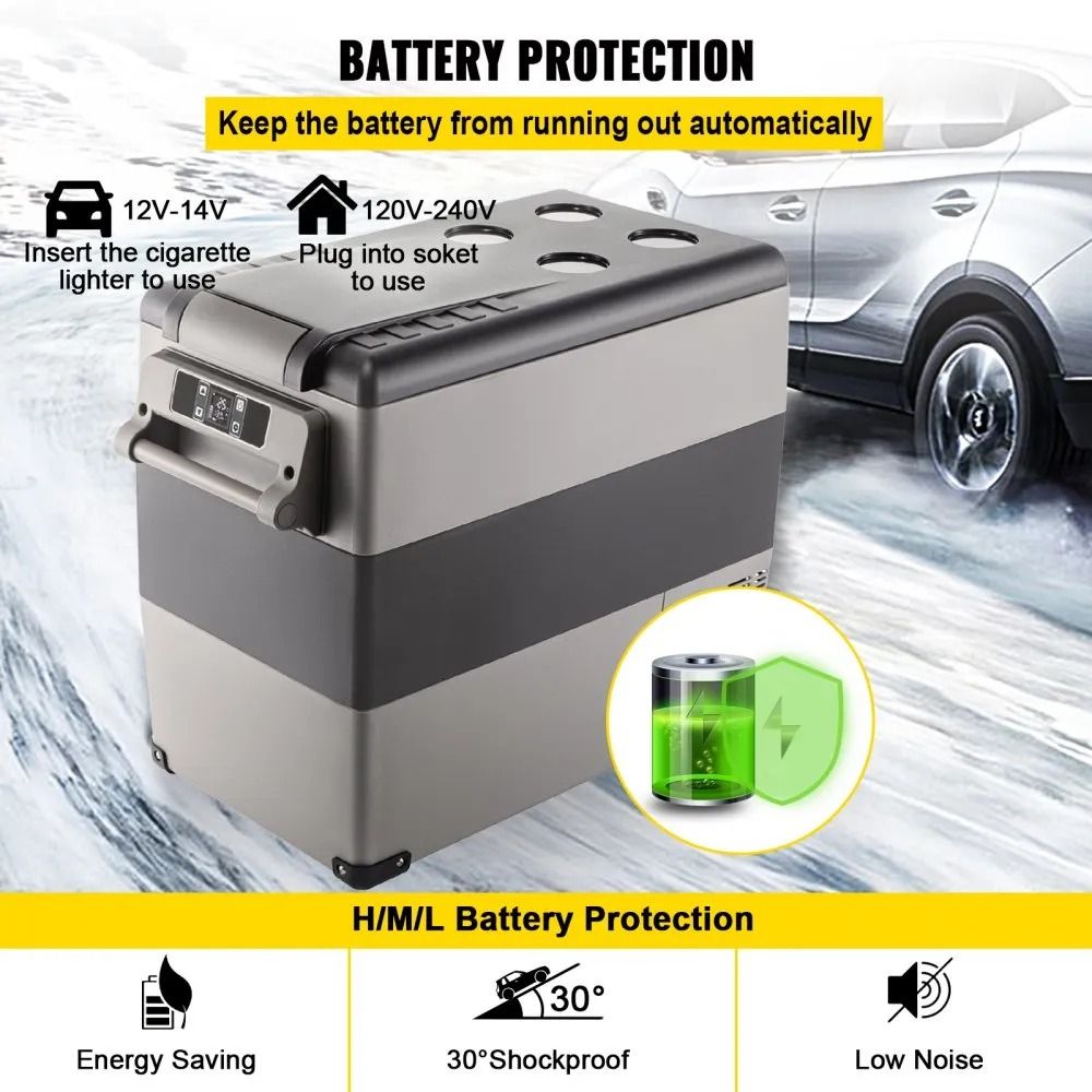 Dual Zone Portable Freezer Car Refrigerator Freezer Fridge Cooler With DC And AC Cooler 2