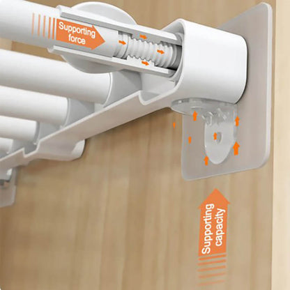Sticky Kitchen Cabinet Divider Brackets, Anti Side Slip Layer Support Brackets, Wardrobe Divider Brackets Non Marking