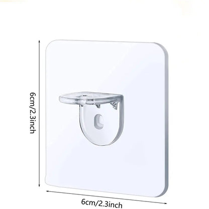 Sticky Kitchen Cabinet Divider Brackets, Anti Side Slip Layer Support Brackets, Wardrobe Divider Brackets Non Marking
