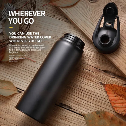 Metal Leak Proof Portable Water Bottle Reusable Outdoor Sports Cup Cycling Hiking Gym Travel Hallow 1