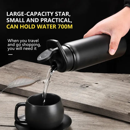 Metal Leak Proof Portable Water Bottle Reusable Outdoor Sports Cup Cycling Hiking Gym Travel Hallow 3