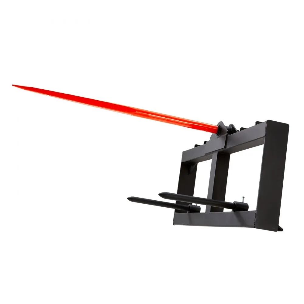 Bale Spears High Loading Capacity Hay Spear Skid Steer Loader Tractor Attachment Quick Attach Spike 9