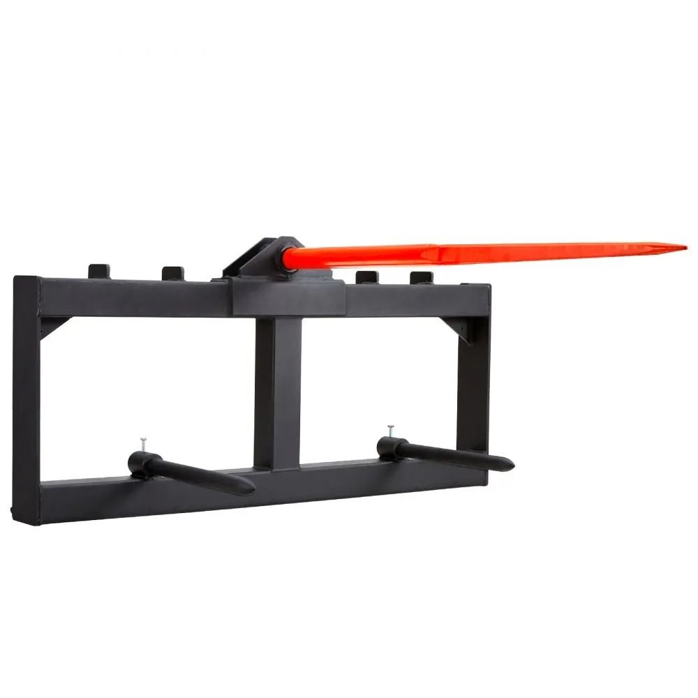 Bale Spears High Loading Capacity Hay Spear Skid Steer Loader Tractor Attachment Quick Attach Spike 10