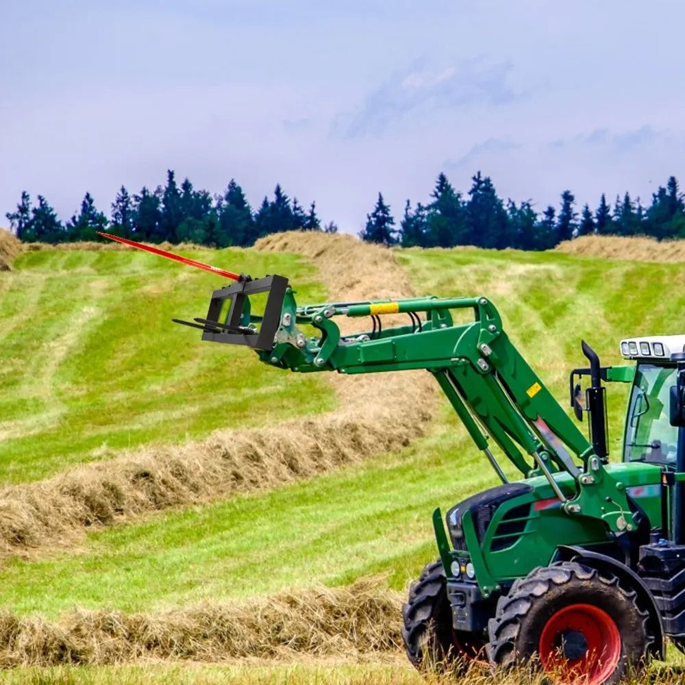 Bale Spears High Loading Capacity Hay Spear Skid Steer Loader Tractor Attachment Quick Attach Spike 6