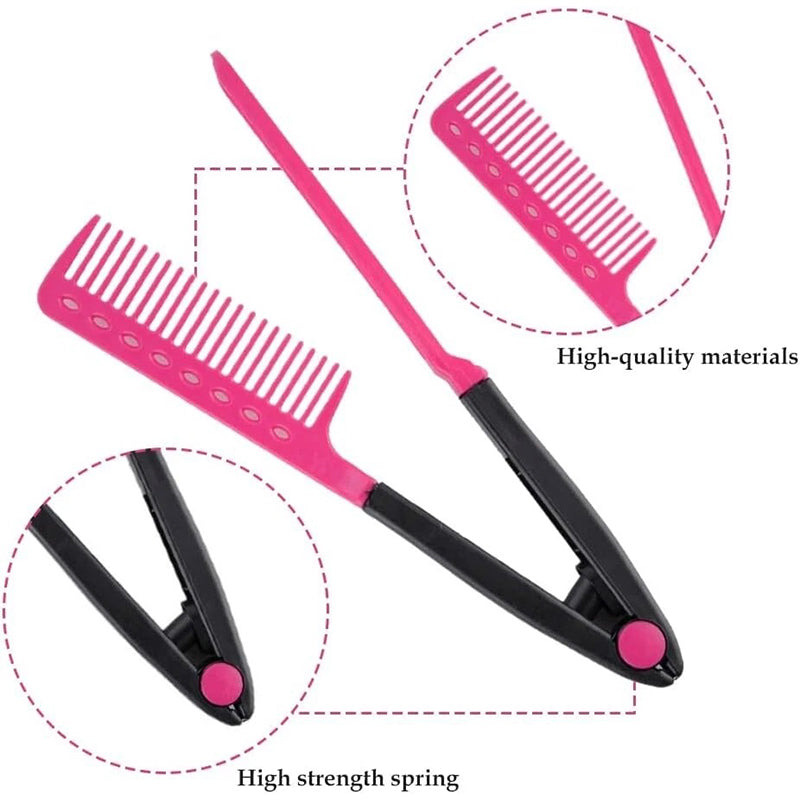 V Comb Straightener 1 Piece Hairdressing Brush Hair Styling Tool Folding Salon Hair Straightener 1