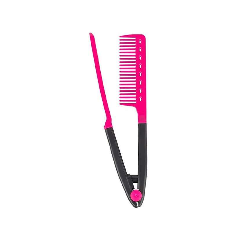 V Comb Straightener 1 Piece Hairdressing Brush Hair Styling Tool Folding Salon Hair Straightener 5