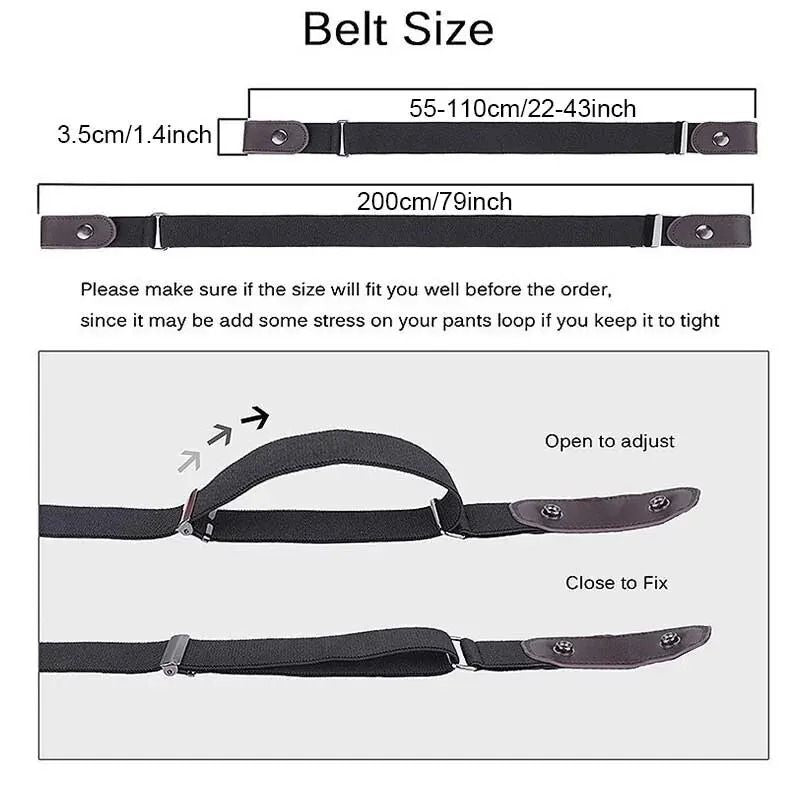 No Buckle Elastic Waist Belt For Men And Women 3