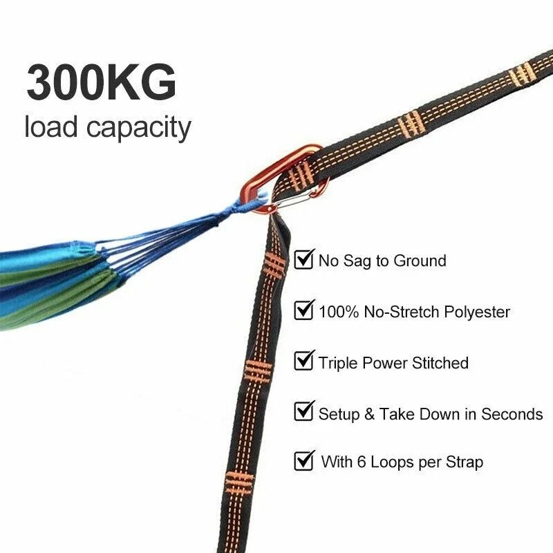 Hammock Straps Reinforced Polyester Outdoor Camping Straps 1