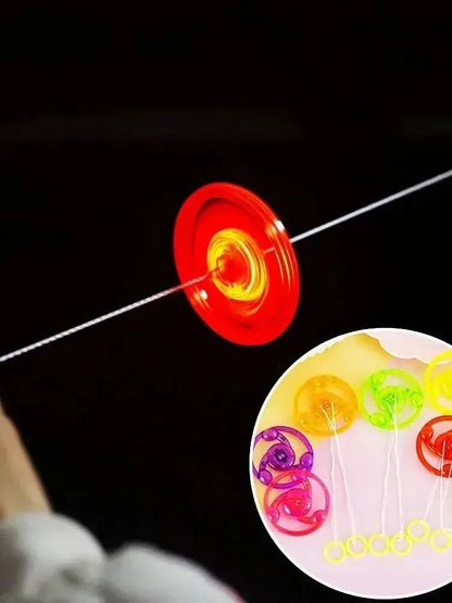 Hand Pulled LED Flywheel Toys For Kids 6 Pack 6