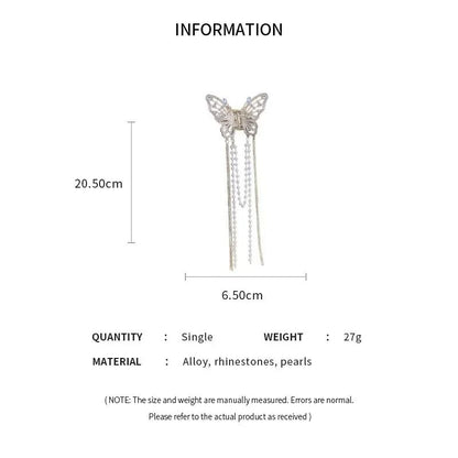 Butterfly Hair Clip With Long Tassel For Women 5