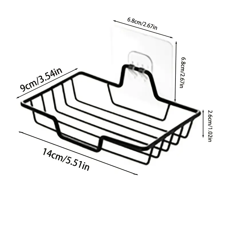 WallMounted Stainless Steel Soap Dish Holds 2 Soap Bars Drain Holes Bathroom Decor No Drill Hallowe 1
