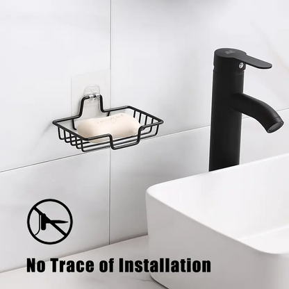 WallMounted Stainless Steel Soap Dish Holds 2 Soap Bars Drain Holes Bathroom Decor No Drill Hallowe 2