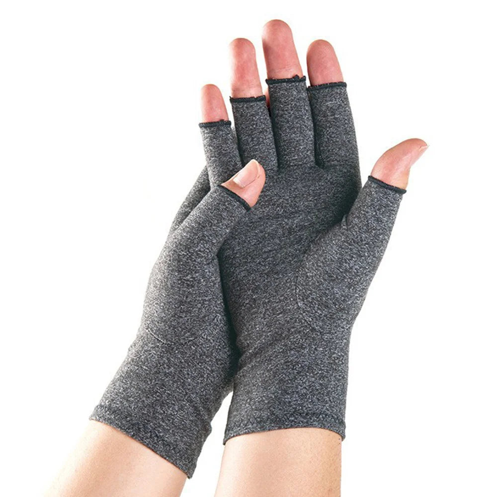 Wrist Support Compression Gloves, Arthritis Relief, Therapy Half Finger Gloves, Joint Pain, Cycling Hand Gloves