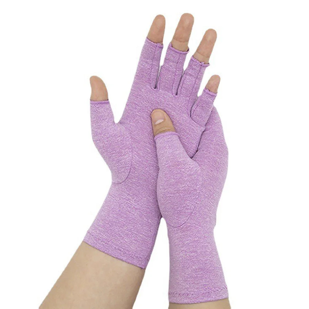 Wrist Support Compression Gloves, Arthritis Relief, Therapy Half Finger Gloves, Joint Pain, Cycling Hand Gloves