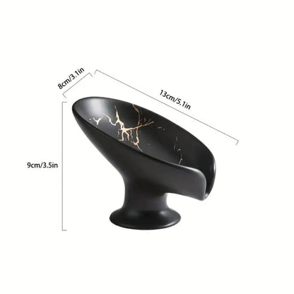Soap Holder Bathroom, Ceramic Leay Shower, Shape Box Water Guide Hole, Storage Plate