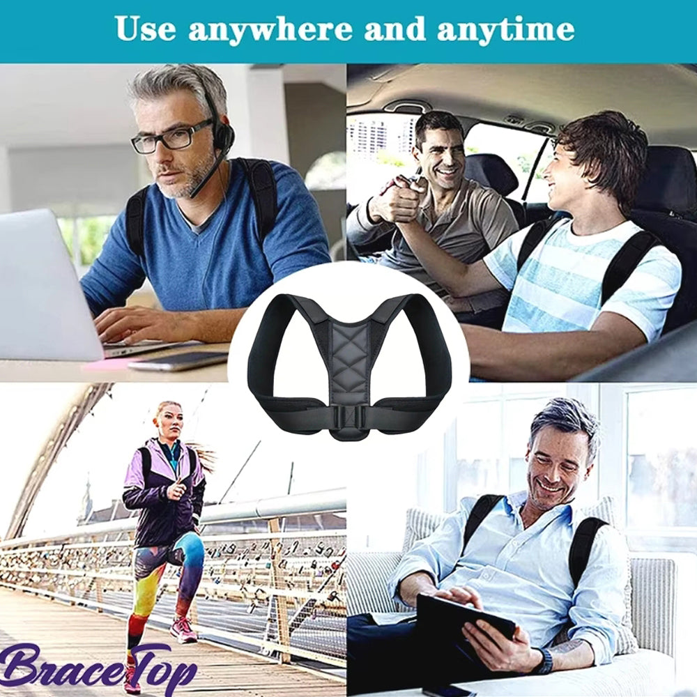 Hunchback Corrector Adult, Posture Correction Belt Shoulder, Back Posture Correction Belt, Straight Back, Men and Women