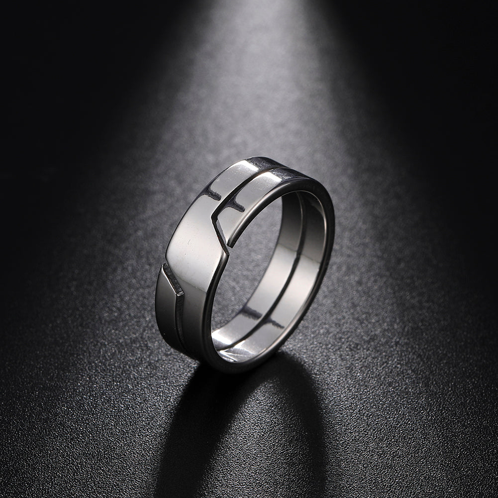Fashion Stainless Steel Couple Rings, Simple Finger Rings, Men Women Jewellery, Engagement Anniversary Gift