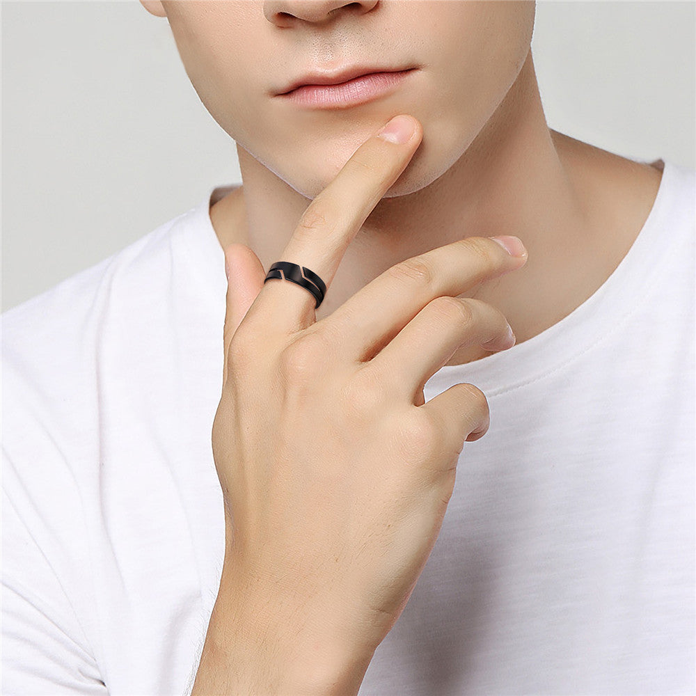 Fashion Stainless Steel Couple Rings Simple Finger Rings Men Women Jewellery Engagement Anniversary 1