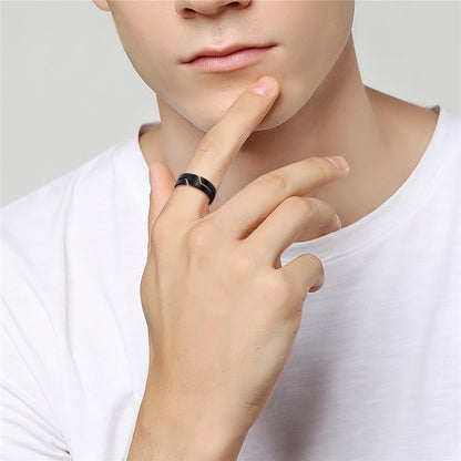 Fashion Stainless Steel Couple Rings Simple Finger Rings Men Women Jewellery Engagement Anniversary 1