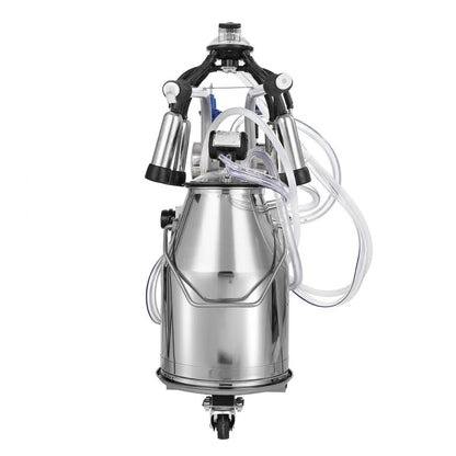 Automatic Pulsation Vacuum Milker Electric Cow Milking Machine Stainless Steel Bucket Portable Milk 9