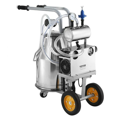 Automatic Pulsation Vacuum Milker Electric Cow Milking Machine Stainless Steel Bucket Portable Milk 10
