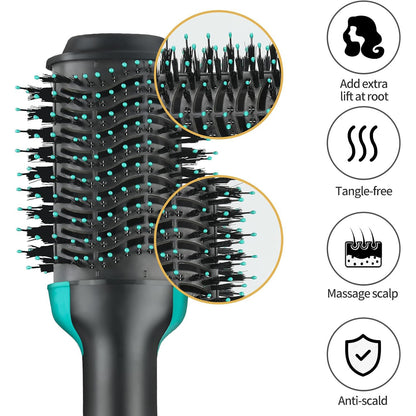 OneStep Negative Ion Hair Dryer Hot Air Brush QuickDry Volumizing Reduces Frizz And Static 3