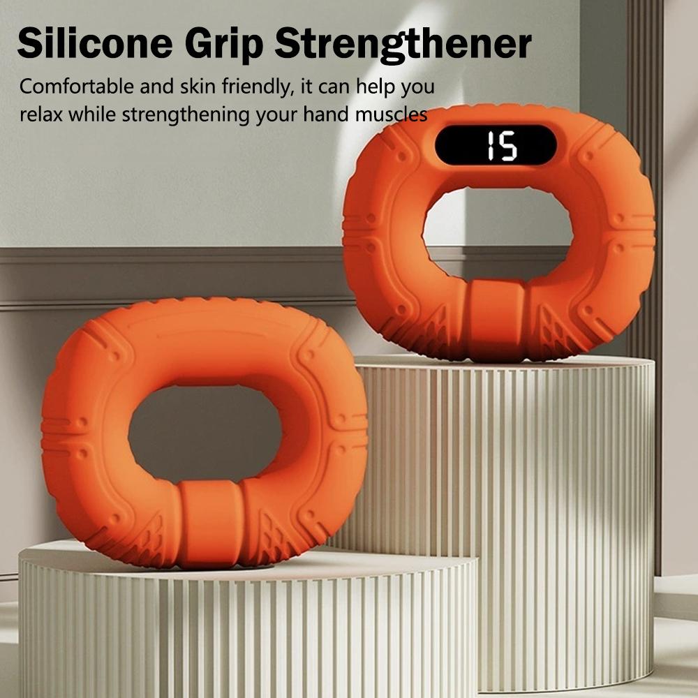 Hand Grip Strengthener For Carpal Tunnel, Bluetooth Silicone Finger Exerciser, Wrist Workout, Fitness Training