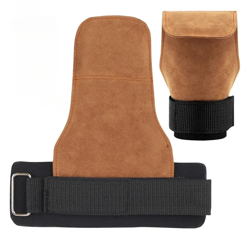 Workout Fitness Palm Training Guards, Cowhide Gym Gloves, Lifting Pull-up Deadlift, Power Booster Belt, Anti-Skid Weight