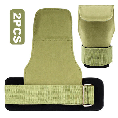Workout Fitness Palm Training Guards, Cowhide Gym Gloves, Lifting Pull-up Deadlift, Power Booster Belt, Anti-Skid Weight