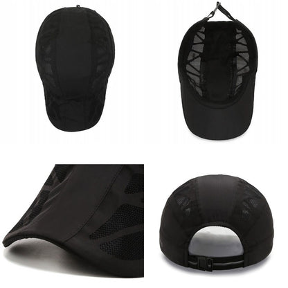 Breathable Mesh Quick Drying Summer Mens Sports Sun Hats Boina Golf Hat Fashion Solid Flat Cap 4