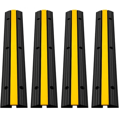 Heavy Duty Cable Protector Ramps, Channel Rubber Cord Cover, Speed Bump, Driveway Hose Cable Ramp Protective Cover