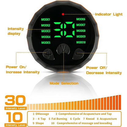 Smart Abdominal Training Belts Electric Body Weight Loss, EMS Muscle Stimulator Belt Trainer, Slimming Massage Device