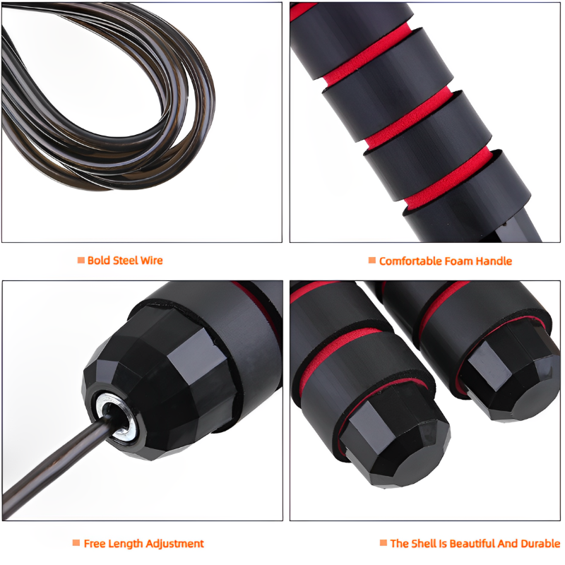 Skipping Exercise Jump Rope, Steel Wire, Adjustable Fitness Workout, Home Training, Tangle-Free Sport Equipment