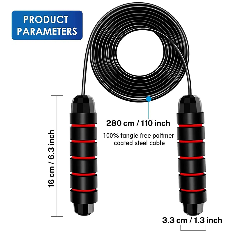 Skipping Exercise Jump Rope, Steel Wire, Adjustable Fitness Workout, Home Training, Tangle-Free Sport Equipment
