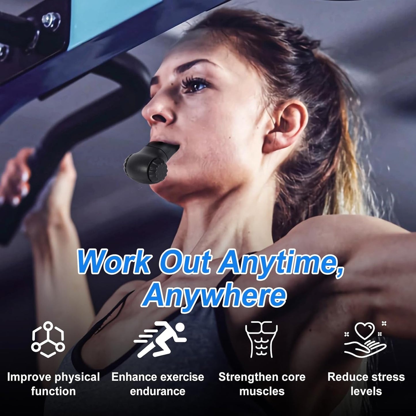 Respiratory Silicone Breathing Trainer, Lung Respirator, Fitness Equipment, High Altitude Training, Outdoor Expiratory