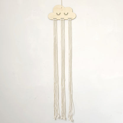Jewelry Hairpin Bow Storage Tool, EW Solid Wood Clouds Model, Stylish Display Rack
